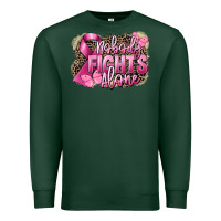 Sports Green Nobody fights alone Cancer Premium Sweatshirt - FaDigitalArtStudio