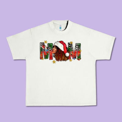 Western Mom With Woman In Santa Hat Urban Heavy Tee Designed By Bundleandbundleshop