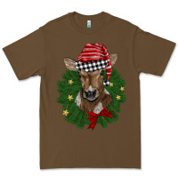 Cacao christmas wreath baby calf Premium Tee - BarkalooDesign