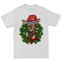Dove Grey christmas wreath baby calf Premium Tee - BarkalooDesign