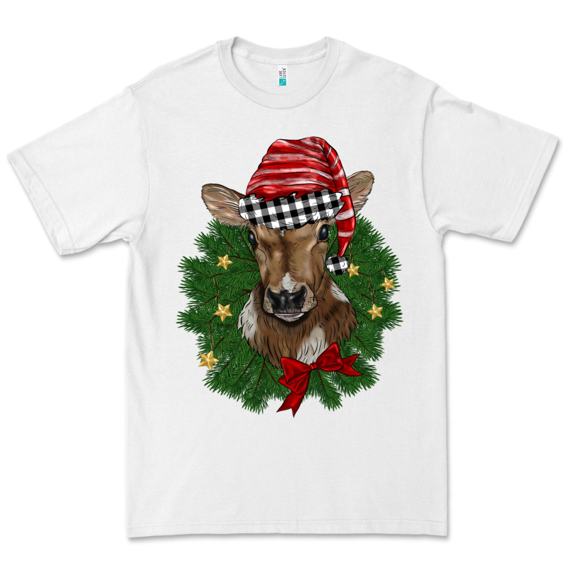 Christmas Wreath Baby Calf Premium Tee by BarkalooDesign | Teevron