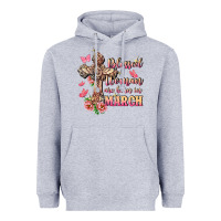 Heather Grey Blessed women are born in March Heavyweight Hoodie - FaDigitalArtStudio