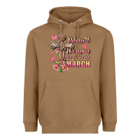 Toasted Coconut Blessed women are born in March Heavyweight Hoodie - FaDigitalArtStudio