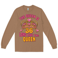 Toasted Coconut the queen is 36 long live the queen Long Sleeve Tee - Jasminsmagicworld