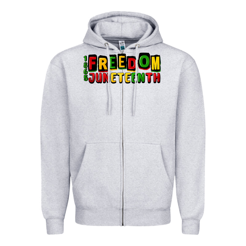 Freedom Juneteenth Zipper Hoodie by CowGirlArtShop | Teevron