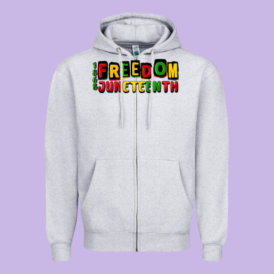 Freedom Juneteenth Zipper Hoodie Designed By Cowgirlartshop