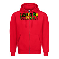 Red freedom juneteenth Zipper Hoodie - CowGirlArtShop