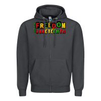 Smoke freedom juneteenth Zipper Hoodie - CowGirlArtShop