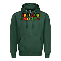 Sports Green freedom juneteenth Zipper Hoodie - CowGirlArtShop