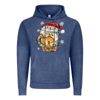 Vintage Denim christmas beer Vintage Hoodie - MaliasSmallBusiness
