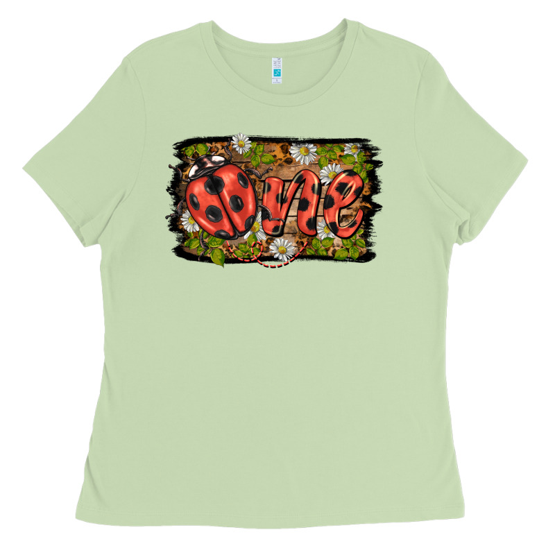 Ladybug One Background Ladies Tee by BarkalooDesign | Teevron
