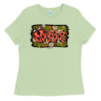 Matcha ladybug one background Ladies Tee - BarkalooDesign
