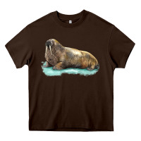 Chocolate Brown Walrus Heavy Core Tee - LillyAllenDesigns