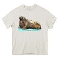 Cream Walrus Heavy Core Tee - LillyAllenDesigns