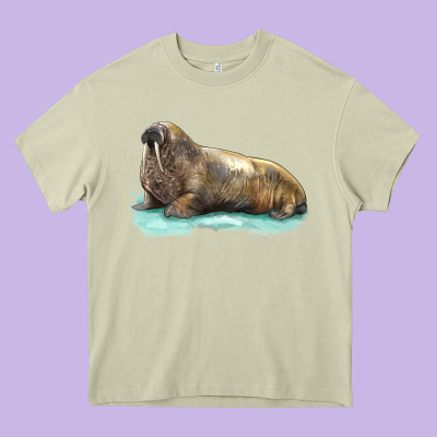 Walrus Heavy Core Tee Designed By Lillyallendesigns