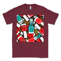 Burgundy nail polish with glitter seamless pattern bbs Classic Tee - BundleAndBundleShop