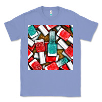 Colony Blue nail polish with glitter seamless pattern bbs Classic Tee - BundleAndBundleShop