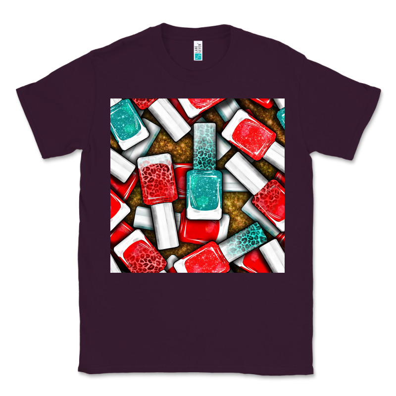 Nail Polish With Glitter Seamless Pattern Bbs Classic Tee by BundleAndBundleShop | Teevron