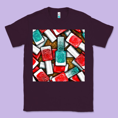 Nail Polish With Glitter Seamless Pattern Bbs Classic Tee Designed By Bundleandbundleshop