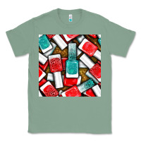 Sage nail polish with glitter seamless pattern bbs Classic Tee - BundleAndBundleShop