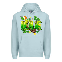 Blue Mist Love St. Patrick's Day Premium Hoodie - HowdyJamesFarm
