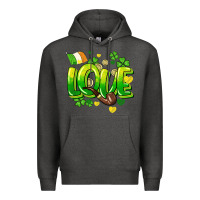 Charcoal Heather Love St. Patrick's Day Premium Hoodie - HowdyJamesFarm