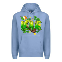 Colony Blue Love St. Patrick's Day Premium Hoodie - HowdyJamesFarm