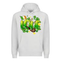 Dove Grey Love St. Patrick's Day Premium Hoodie - HowdyJamesFarm