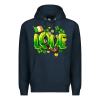 Navy Love St. Patrick's Day Premium Hoodie - HowdyJamesFarm