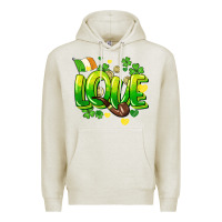 Oatmeal Heather Love St. Patrick's Day Premium Hoodie - HowdyJamesFarm