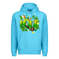 Ocean Blue Love St. Patrick's Day Premium Hoodie - HowdyJamesFarm
