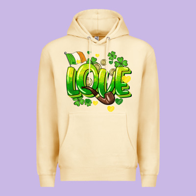 Love St. Patrick's Day Premium Hoodie Designed By Howdyjamesfarm