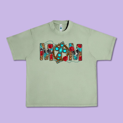 Western Mom With Cross Urban Heavy Tee Designed By Bundleandbundleshop