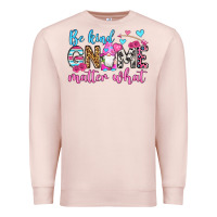Pale Pink be kind gnome matter what Premium Sweatshirt - OliviaCreatesArt