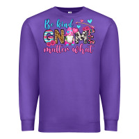 Purple be kind gnome matter what Premium Sweatshirt - OliviaCreatesArt