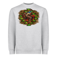 Heather Grey christmas rodeo Heavyweight Sweatshirt - RanaPortraitStore