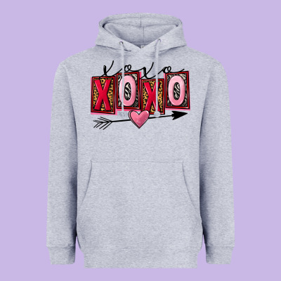 Xoxo Love Valentine's Day Heavyweight Hoodie Designed By Fadigitalartstudio