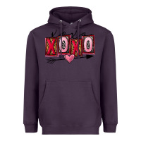 Plum Xoxo love Valentine's Day Heavyweight Hoodie - FaDigitalArtStudio