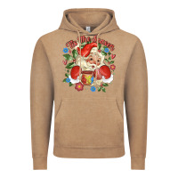 Vintage Coffee mexican santa Vintage Hoodie - MaliasSmallBusiness