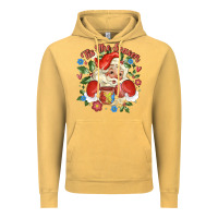 Vintage Mustard mexican santa Vintage Hoodie - MaliasSmallBusiness