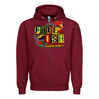 Burgundy free ish since 1865 Zipper Hoodie - CowGirlArtShop