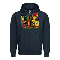 Navy free ish since 1865 Zipper Hoodie - CowGirlArtShop