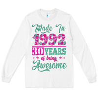White made in 1992, 30 years of being awesome Long Sleeve Tee - Jasminsmagicworld
