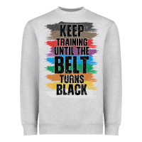 Heather Grey Black Belt Martial Art Training Karate TaeKwonDo Heavyweight Sweatshirt - Bettercallsaul