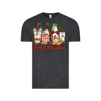 Vintage Black santa fuel merry christmas Vintage Tee - MaliasSmallBusiness