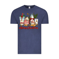 Vintage Denim santa fuel merry christmas Vintage Tee - MaliasSmallBusiness
