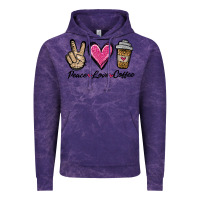Cloud Purple peace love coffee Vintage Hoodie - Jasminsmagicworld
