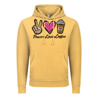 Vintage Mustard peace love coffee Vintage Hoodie - Jasminsmagicworld