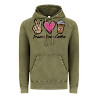 Vintage Olive peace love coffee Vintage Hoodie - Jasminsmagicworld