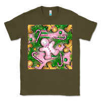 Army Green christmas smile gingerbread cookie seamless pattern bbs Classic Tee - BundleAndBundleShop